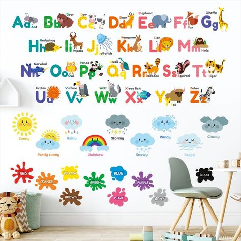 Our alphabet products has been one of the very best selling products. Come and check out our newest alphabet product that was released less than a month ago! 🤪 #picoftheday #photooftheday #love #happy #colour #numbers #beautiful #repositionable #dailylife #childrensart #shapes #ınstadaily #weather #alphabet #colours #colors #animals #insta #instapic #instagram Colour Numbers, Kids Wall Stickers, Educational Decor, Learning Abc, Alphabet Wall, Animal Education, Nursery Wall Stickers, Abc 123, Wall Stickers Kids