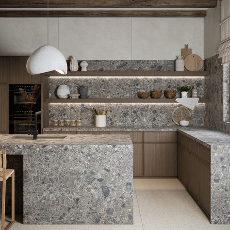 Kevin McCloud on how to make an IKEA kitchen look expensive | Ideal Home Quartz Kitchen, Bathroom Countertops, Kitchen Worktop, Ikea Kitchen, Counter Tops, Wall Cladding, Bathroom Renovation, New Kitchen, Kitchens Bathrooms