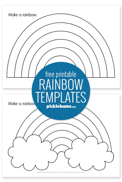 Printable Rainbow Templates plus Five Fun Ways to Use Them. Make A Rainbow Preschool, Rainbow Party Printables Free, Rainbow Arts And Crafts Preschool, Blank Rainbow Template, Rainbow Stencil Free Printable, Rainbow Spelling Printable, Rainbow Numbers Free Printable, Rainbow Outline Printable, Rainbow Template Printable Kids