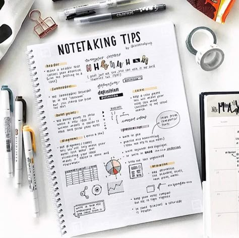 25 Examples of Aesthetic Note Layouts To Steal Right Now - Inspirationfeed Note Taking Ideas, Note Taking Tips, Notes Inspo, Organization Notes, Note Ideas, College Notes, Bullet Journal Notes, Aesthetic Notes, School Organization Notes