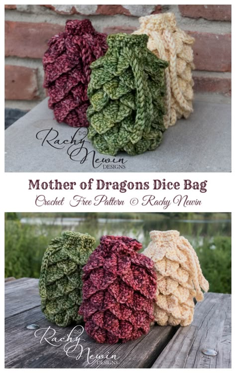 Dragonscale Dice Bag Crochet Free Patterns - Crochet & Knitting Crochet Dragon Dice Bag, Crocheted Dice Bag Free Pattern, Magic The Gathering Crochet Dice Bag, Crochet Dragon Scale Dice Bag, Dragon Egg Crochet Bag, Dragon Scale Crochet Bag, Crochet For Mothers Day Free Pattern, Dragon Egg Dice Bag Crochet, Crochet Dragon Scale Bag