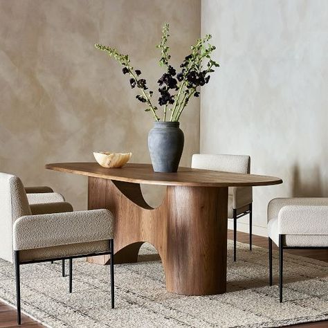 Modern & Contemporary Dining Tables | West Elm Modern Contemporary Dining, Oak Plywood, Oval Dining Table, Contemporary Dining Table, Oval Table Dining, Oval Table, Modern Dining Table, Oak Veneer, Burke Decor