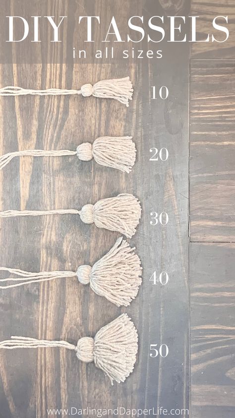 How To Make Boho Tassles, Braided Tassel Diy, Decorative Tassels Diy, Tassel How To Make, Macrame Tassel Diy Tutorials, Tassel Banner Diy, How To Make A Wall Hanging, How To Make A Tassel With Yarn, How To Make Yarn Tassels