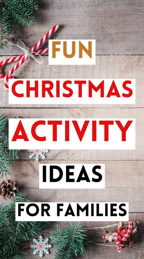 Looking for things to do during the Holidays? Find inspiration with this bucket list of the best Christmas activities to enjoy as a family all through December. Christmas Crafts To Do As A Family, Christmas Play Date Ideas, December Christmas Activities, Things To Do For Christmas Families, Xmas Activities For Family, Things To Do With Kids At Christmas, Christmas Ideas For Family Things To Do, Christmas Activities To Do With Kids, Family Christmas Bucket List