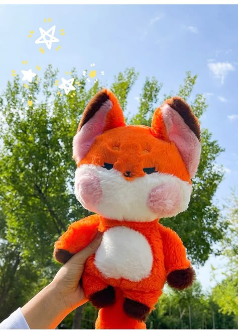 make sure to visit the website for more information Fox Plushie, Tails Doll, Fox Stuffed Animal, Fox Doll, Fox Toys, Cute Squishies, Fox Tail, Stuff Animals, Baby Comforter