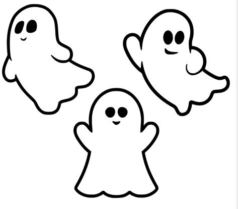 Cute Ghost Template Free Printable, Ghost Silhouette Shape, Ghost Clipart Black And White, Ghost Cut Out Template, Ghost Drawings Easy, Molde Fantasma Halloween, Halloween Outline Drawing, Ghost Pattern Template, Ghost Printable Free