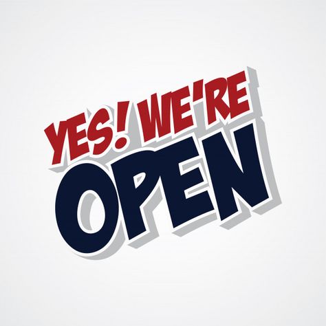 Yes we are open store Premium Vector | Premium Vector #Freepik #vector #background We Are Back In Business Sign, Open Today Sign, Yes We Are Open Sign, Shop Now Logo, We're Open Sign, Now Open Sign, We Are Open Sign, Yes We Are Open, We Are Open For Business