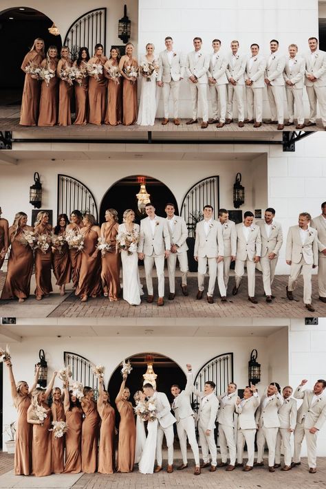 Wedding Groomsmen Attire, Silk Bridesmaid Dresses, Neutral Wedding Colors, Tan Wedding, Kentucky Wedding, Wedding Groomsmen, Dream Wedding Ideas Dresses, Bridesmaid Dress Colors, Neutral Wedding