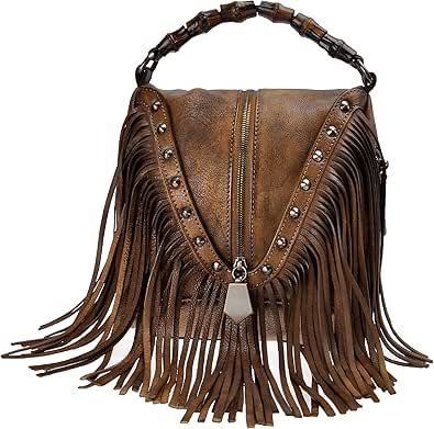 Handmade Bags Boho, Navajo Language, Leather Fringe Purse, Boho Chic Bags, Leather Fringe Bag, Western Purses, Fringe Purse, Stylish Handbags, Fringe Bags