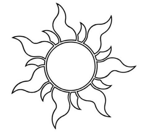 Sun Symbol Tattoo, Disney Tangled Tattoo, Rapunzel Tattoo, Sun Outline, Rapunzel Sun, Tangled Sun, Sun Drawing, Sun Symbol, Symbol Tattoo