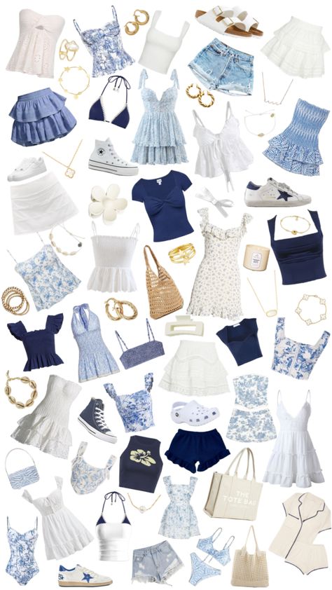 THIS TOOK SO LONG PLS BLOW IT UP#fyp #fypshuffle #costal #costalgrandaughter #costalgrandaugther #blowthisup #costal #white #blue #navyblue #beachaesthetic #flowers Greece Outfit, Preppy Summer Outfits, Casual Outfits For Teens, Europe Outfits, Outfit Inspo Casual, Casual Preppy Outfits, Trendy Outfits For Teens, Cute Preppy Outfits, Simple Trendy Outfits