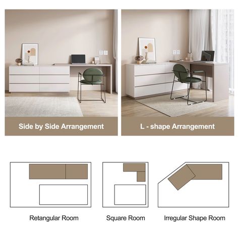 Modern Home Office Expandable Dresser Desk Combo with Drawers - Bed Bath & Beyond - 38933014 Dresser And Desk Combo Bedrooms, Desk Next To Dresser Bedrooms, Desk And Chest Of Drawers, Dresser Desk Combo, Desk Dresser Combo, Room Setup Ideas, Cozy Home Interior, Dresser Desk, Bedroom Door Design