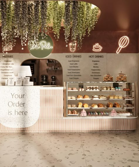 Italian Coffee Shop Design, Cute Cafe Layout, Cute Bakery Design, Mini Bakery Shop Design Interior, Small Cafe Interior Simple, Bakery Interior Design Modern, Cute Bakery Interior, Cafe Bakery Interior Design, Bakery Ideas Interior