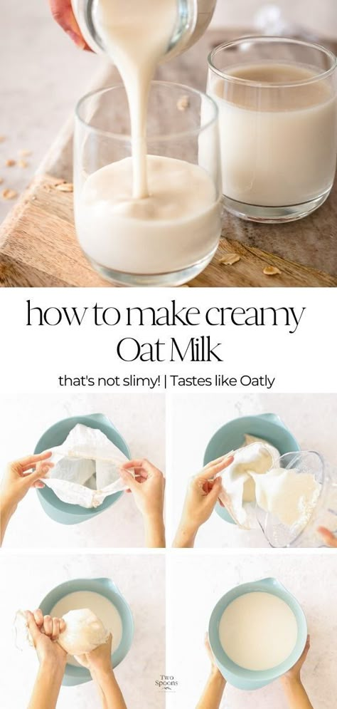 Soyabella Recipes, Oatmilk Recipe, Make Oat Milk, Peaceful Kitchen, Creamy Oat Milk, Almond Cow, Oat Milk Recipe, How To Make Oats, Vegan Milk