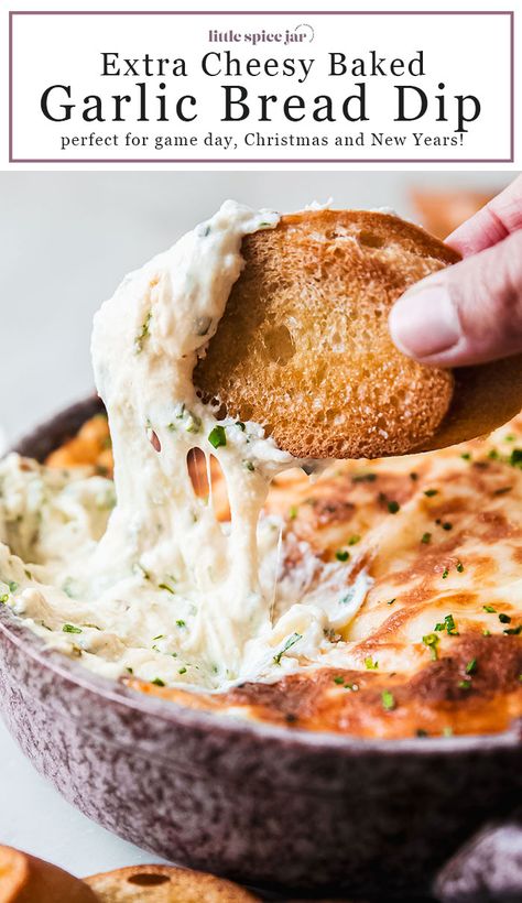 Cheesy Baked Garlic Bread Dip, Hot Garlic Dip, Garlic Cheese Bread Dip, Garlic Bread Using Pizza Dough, Baked Garlic Dip, Baked Garlic Bread Dip, Best Dips For Sourdough Bread, Garlic Bread Topping, Roasted Garlic Bread Dip