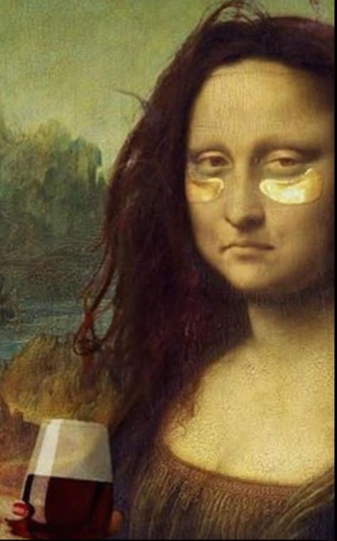 Taste the good life this weekend🥂 #cheerstotheweekend #midlifeinspirations #emptynest Mona Lisa Parody, Art Jokes, Art Parody, Funny Art, Mona Lisa, Phone Wallpaper, Pop Art, A Woman, Iphone Wallpaper