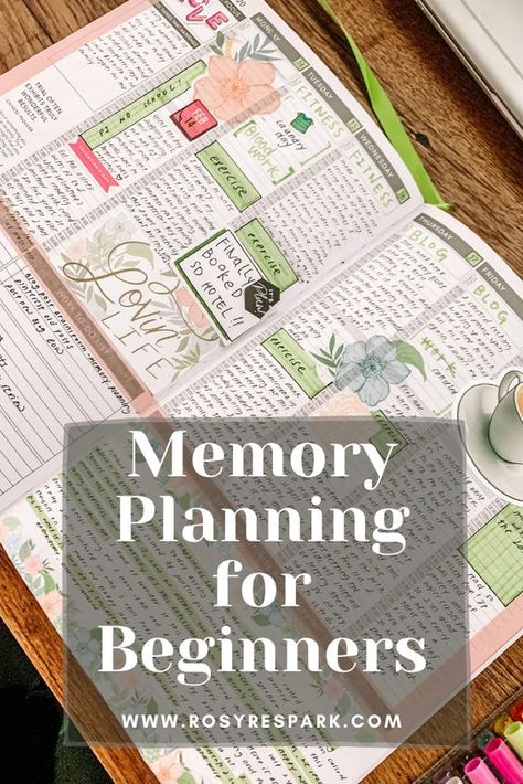 How To Start A Memory Journal, Daily Memory Journal, Happy Planner Memory Keeping, Memory Planner Ideas, Memory Keeping Journal Ideas, Memory Journal Ideas Inspiration, Journal Memories Page, How To Make A Memory Book, Memory Journal Ideas