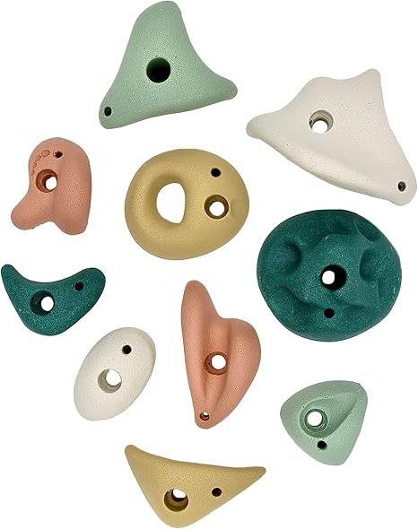 Amazon.com : Everett & Avery Co. Premium Rock Climbing Holds - Rock Climbing Wall for Kids Inside - Rock Wall Climbing Holds Kids - Indoor Rock Climbing Wall for Kids (Earth Tones) : Sports & Outdoors Rock Climbing Wall For Kids, Indoor Rock Climbing Wall, Climbing Wall For Kids, Kids Indoor Gym, Rock Wall Climbing, Climbing Wall Kids, Rock Climbing Holds, Indoor Climbing Wall, Bouldering Wall