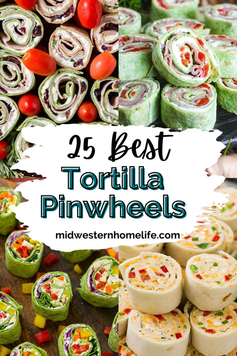 collage of tortilla pinwheel recipes Recipe For Pinwheels Tortilla Rolls, Corn Tortilla Roll Ups, Easy Tortilla Pinwheels, Pinwheel Wraps Appetizers, Pickle Pinwheel Appetizers, Aram Sandwiches Tortilla Rolls, Tortilla Pin Wheel Recipes, Appetizers With Wraps, Black Bean Pinwheels