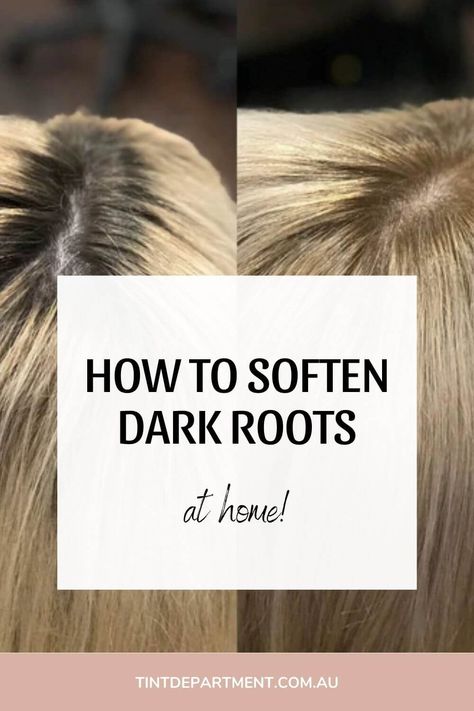 How To Soften The Look Of Harsh Regrowth - Tint Department Root Tap Smudge Melt, Highlight Touch Up Hair Roots, Blond Grown Out Roots, Diy Dark Roots Blonde Hair At Home, How To Lighten Roots At Home, Best At Home Hair Color For Blondes, Dark Root With Blonde Balayage, Bleach Blonde To Dark Blonde, Growing Blonde Out