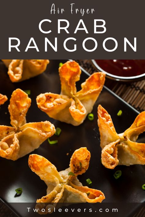 Grab Rangoon Recipe, Lobster Rangoon Recipe, Crab Rangoon Recipes, Air Fryer Rangoon, Crab Rangoon Filling Recipe, Panda Express Crab Rangoon Recipe, Christmas Appetizers Air Fryer, Chinese Food For A Crowd, Crab Wonton Recipes