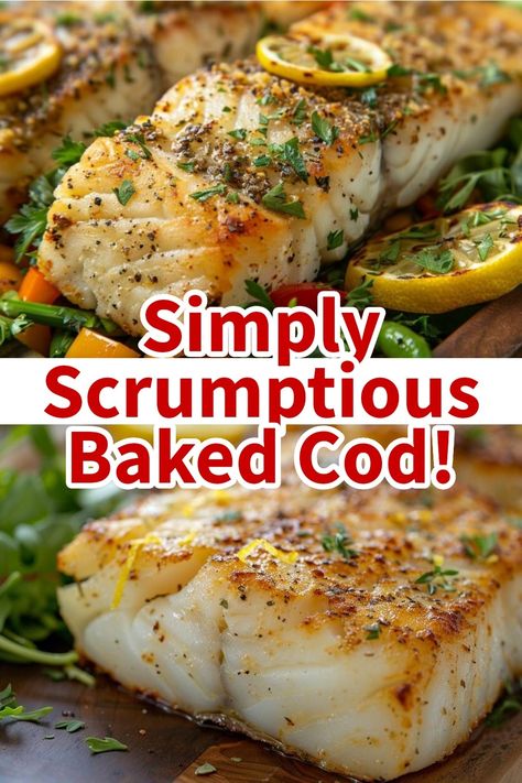 Quick and Flavorful 30-Minute Baked Cod with Lemon Recipe: Ideal for Weeknights Baked Cod Recipes Oven Easy, Baked Cod Recipes Oven, Easy Baked Cod, Cod Fish Recipes Baked, How To Cook Cod, Cod Recipes Healthy, Crusted Cod, Cod Dishes, Spaghetti Bolognese Recipe