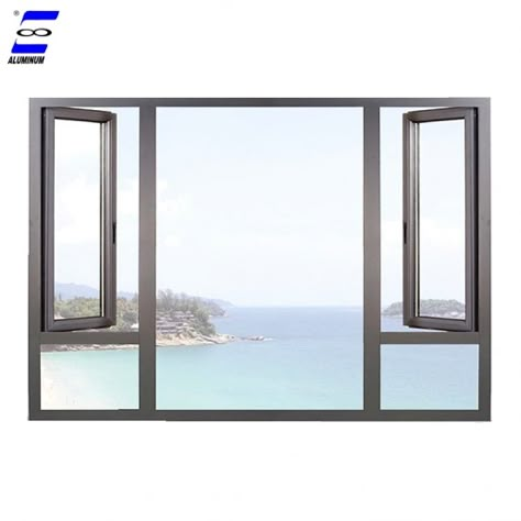 aluminum casement window new designs customized color Modern Windows Exterior, Modern Windows Design, Design For Windows, Aluminum Windows Design, Modern Windows And Doors, Sliding Window Design, Aluminium Door Design, Window Design Ideas, Modern Window Design