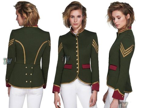 Womens Military Jacket, Military Outerwear With Epaulettes For Work, Formal Military Blazer With Button Closure, Women's Military Uniform, Military Suit, Military Long Sleeve Blazer With Button Closure, Military Jacket Women, Naval Officer, Military Blazer