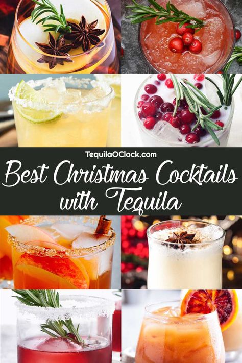 Whether you're planning a signature cocktail for a holiday party or looking for a fresh Christmas drink to enjoy while you wrap presents on Christmas Eve, I've got you covered with my list of incredible holiday cocktails using tequila. Winter Tequila Sunrise, Tequila Holiday Punch, Holiday Punch Recipes Alcoholic Tequila, Best Christmas Cocktails Tequila, Tequila Xmas Cocktails, Easy Christmas Cocktails Tequila, Christmas Punch Tequila, Tequila Based Christmas Drinks, Christmas Holiday Drinks With Tequila