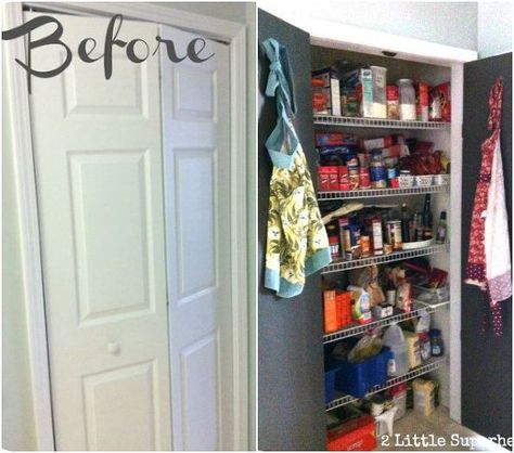 8 ways your pantry door is failing you and what to do about it, closet, doors, Photo via Danielle 2 Little Superheroes Don't Think Too Much, Pantry Door Organizer, Door Alternatives, Barn Door Pantry, Beautiful Pantry, Double Sliding Barn Doors, Home Pantry, Trendy Door, Life Hacks Organization