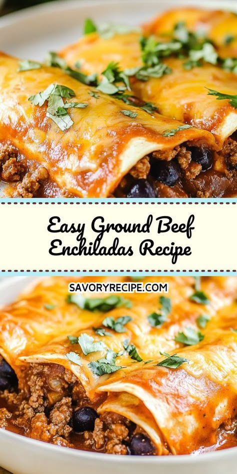 Looking for a comforting dish that’s simple to make? Try our Easy Ground Beef Enchiladas Recipe for a flavorful twist on traditional Mexican cuisine! With minimal prep and maximum taste, you’ll want to keep this gem in your recipe collection. Don’t forget to save it for future meals! Beef Enchilada Recipe Corn Tortillas, Taco Meat Enchiladas Ground Beef, Mexican Enchiladas Beef, Easy Ground Beef Enchiladas Simple, Easy Enchilada Recipe Beef, Meat Enchiladas Ground, How To Make Beef Enchiladas, Different Mexican Dishes, Simple Beef Enchiladas