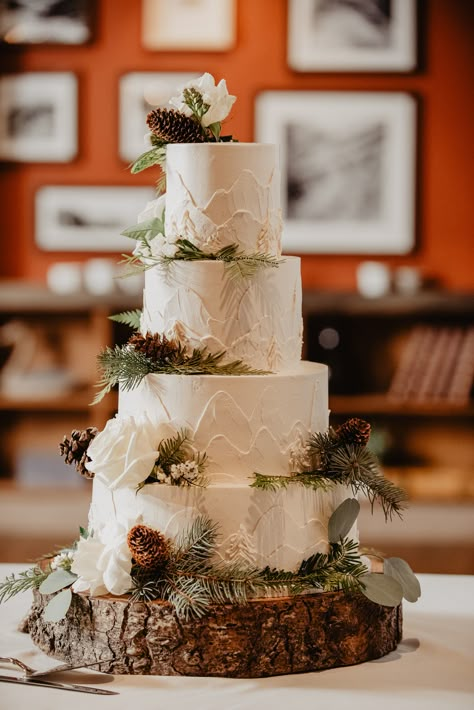 Wedding Cake Mountain, Rossland Bc, Cake Mountain, Mountain Wedding Cake, Apre Ski, Christmas Wedding Cakes, Ski Wedding, Minimalist Cake, Winter Wedding Table