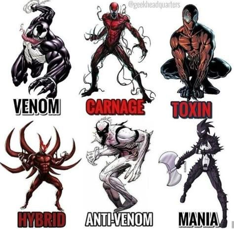 simbiontes Marvel Symbiotes, Carnage Marvel, Venom Marvel, We Are Venom, Spiderman Venom, Venom Carnage, Venom Comics, Venom Art, Symbiotes Marvel