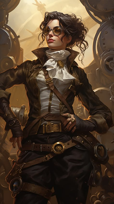 Steampunk Character Art, Steampunk Character, Steampunk Characters, Steampunk Woman, Steampunk Artwork, Steampunk Couture, Steampunk Aesthetic, Dnd Npc, Steampunk Fantasy