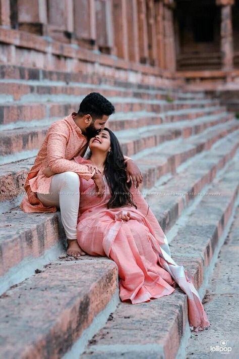 Indian Wedding Preshoot, Couple Photoshoot With Saree, Pre Wedding Shoot Ideas Indian Couple Photos In Saree, Saree Photoshoot Poses Couple, Pre Wedding Shoot Pics, Photoshoot Ideas For Prewedding, Outfits For Prewedding Photoshoot, Couple Prewedding Shoot, Couple Photoshoot In Saree Outdoor