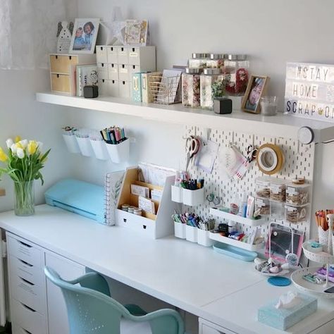 The 44 Best Craft Room Ideas - Home and Design - Next Luxury Craft Room Lighting, Craftroom Ideas, Clever Organization, Craft Room Ideas, Wardrobe Storage Cabinet, Ikea Craft Room, Small Craft Rooms, Room Organisation, Sewing Room Storage