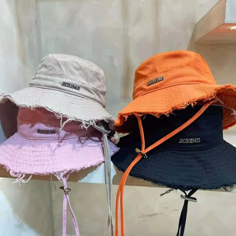 Trendy Summer Streetwear Hats, Bucket Hats Aesthetic, Playful Summer Streetwear Hats, Trendy Summer Streetwear Bucket Hat, 5-panel Bucket Hat For Spring Streetwear, 5-panel Bucket Hat For Summer Streetwear, Bucket Hat Ideas, Designer Bucket Hats, Bucket Hat Design