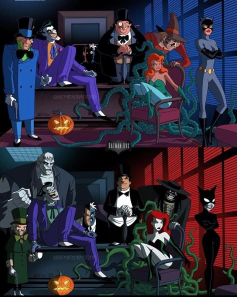 Dc Villains Wallpaper, Batman Character Art, Dc Heroes And Villains, Batfamily Wallpaper Pc, Batman Villains Art, Dc Animation, Dc Animated, Dc Comics Villains, Dc Animated Universe