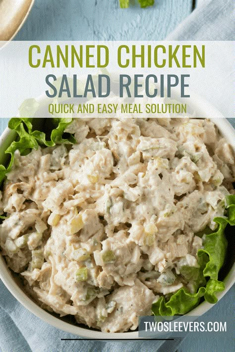 Chicken Salad On Crackers, Smooth Chicken Salad, Chicken Salad Sandwich With Canned Chicken, Chicken Salad For One, Canned Chicken Recipes Salad, Chicken Salad With Crackers, Miracle Whip Chicken Salad, W W Recipes, Keto Chicken Salad With Canned Chicken