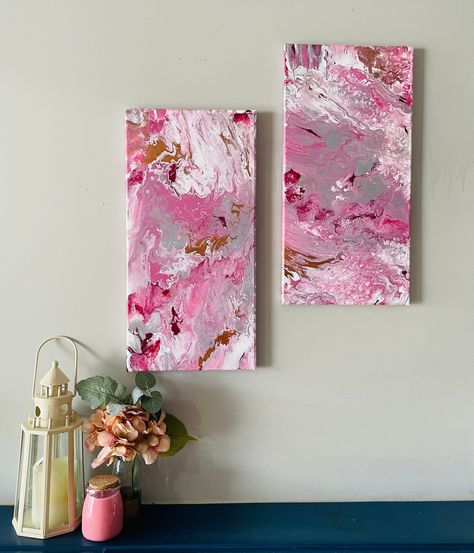 Combined Canvas Paintings, Double Painting Canvas, Dual Canvas Painting Ideas, Double Canvas Art, Big Canvas Painting Ideas Abstract, Split Canvas Painting Ideas, Double Canvas Painting, Double Canvas Painting Ideas, Multi Canvas Painting Ideas