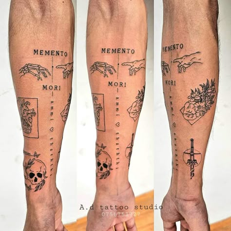 Mens Tattoos Back, Grunge Sleeve Tattoo, Half Arm Tattoo Men, Minimalist Tattoo Sleeve Men, Forarms Tattoo Designs Men, Stoic Tattoos For Men, Tattoo Small Men, Stoicism Tattoo, Foot Tattoos For Men