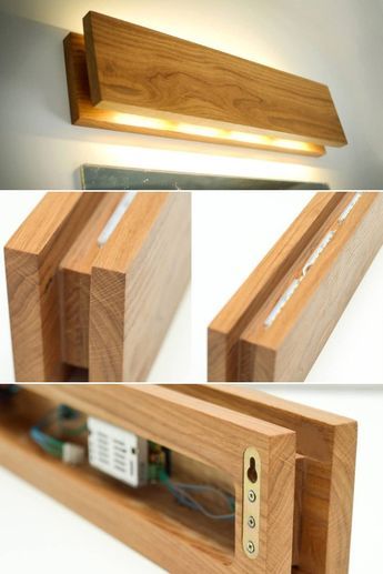 Wax Diy, Wooden Sconces, Wooden Lamps Design, Wood Wall Lamps, Wood Lamp Design, Fall Bloxburg, Desain Pantry, Natural Wood Texture, Diy Lampe