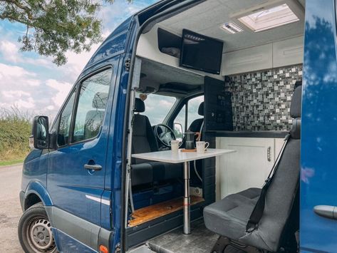 VW crafter Camper van 4 berth 2 kids and 2 adults ⋆ Quirky Campers Vw Crafter Camper, 4 Berth Campervan, Quirky Campers, Fan Vent, Campervan Ideas, Van Bed, Sprinter Camper, Vw Crafter, Volkswagen Models