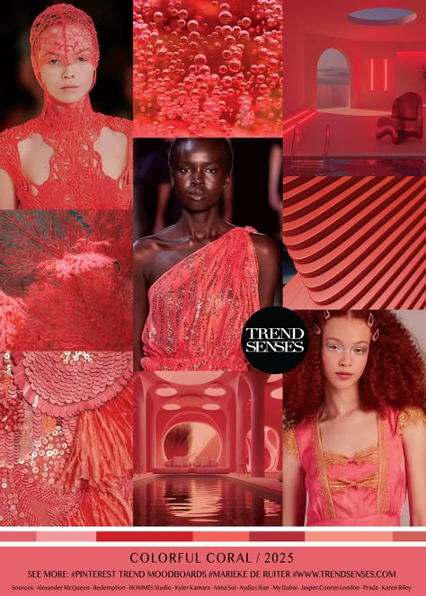 COLORFUL CORAL // 2025 – Trendsenses Trend Forecast 2025, Trend Forecasting 2025, Fashion Trends 2024/2025, Summer 25 Trends, Trends For 2025, Spring 2025 Color Trends, Color Trend 2025, 2025 Trend Forecast, Color Trend 2024/2025