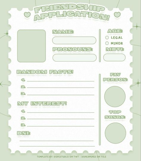 #template Fill Out Sheet, Oc Fill Out Sheet, Friendship Application, Template Tiket, Friend Application, Slam Book, Twitter Template, Me Template, About Me Template