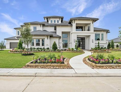 Model Homes | Newmark Homes in Houston Ideas House Design, Modern Suburban House, American Style House, Houston Houses, Mansion Exterior, American House Plans, House Decorating Ideas Apartments, House Plans Mansion, Suburban House