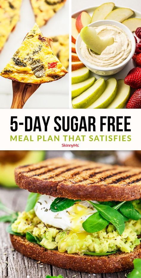 No Sugar Diet For Beginners Meal Plan, Sugar Free Breakfast Ideas, No Sugar Meals, Sugar Free Meal Plan, Sugar Free Meals, Sugar Busters Recipes, Sugar Free Lunch Ideas, Sugar Free Diet Plan, Sugar Fast