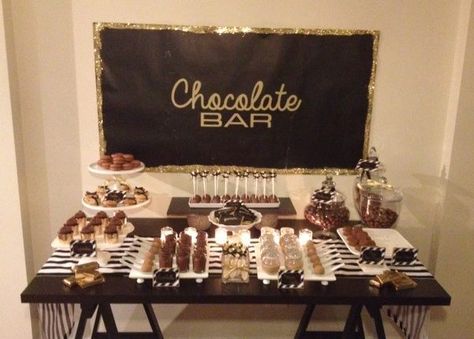 Chocolate Buffet #chocolate #buffet Chocolate Buffet, Diy Candy Bar, Food Bars, Chocolate Party, Chocolate Candy Bar, Birthday Candy, Diy Birthday Party, Party Bars, Kue Ulang Tahun