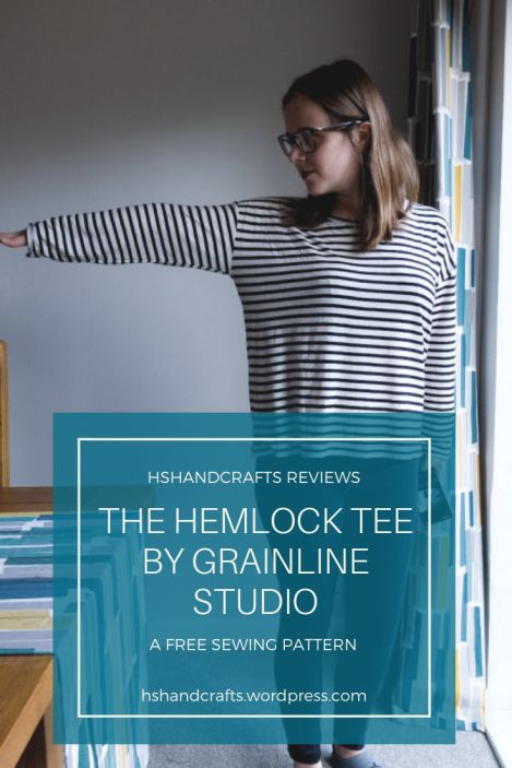 Free Tee Review: The Hemlock Tee by Grainline Studio | Hs Handcrafts Craft Wardrobe, Skirt Trousers, Grainline Studio, Patterns Dress, Cute Sewing Projects, Knitting Crafts, Garment Pattern, Fun Fabric, Simple Sewing