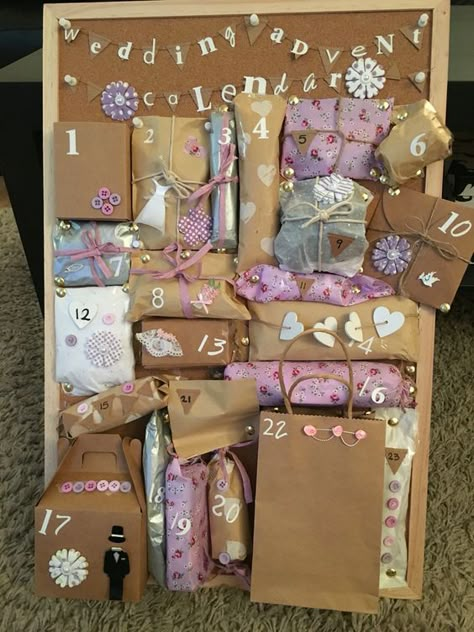 DIY Wedding Advent Calendar Gift Ideas - Party Wowzy Wedding Advent Calendar, Origami Ship, Best Friend Wedding Gifts, Gifts Forbest Friend, Advent Calendar Gifts, Wedding Gifts For Friends, Wedding Countdown, Gifts For Best Friend, Diy Advent Calendar